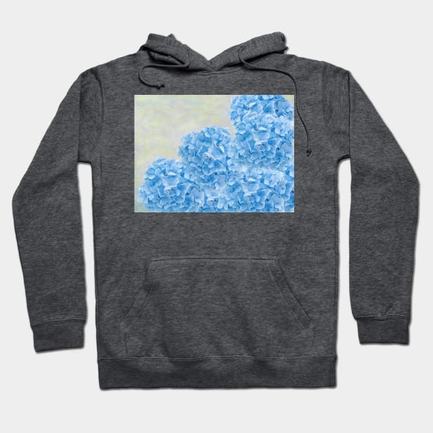 Blue Hydrangea Flowers Hoodie by lauradyoung